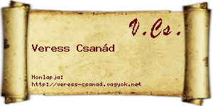 Veress Csanád névjegykártya